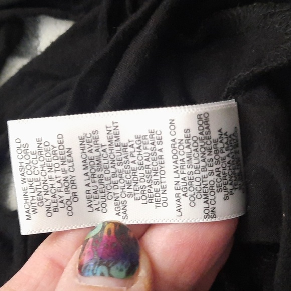 Michael Michael Kors Black Fringe Trim 3/4 Sleeve Cuff Hemline Tshirt Size SP - Picture 7 of 7